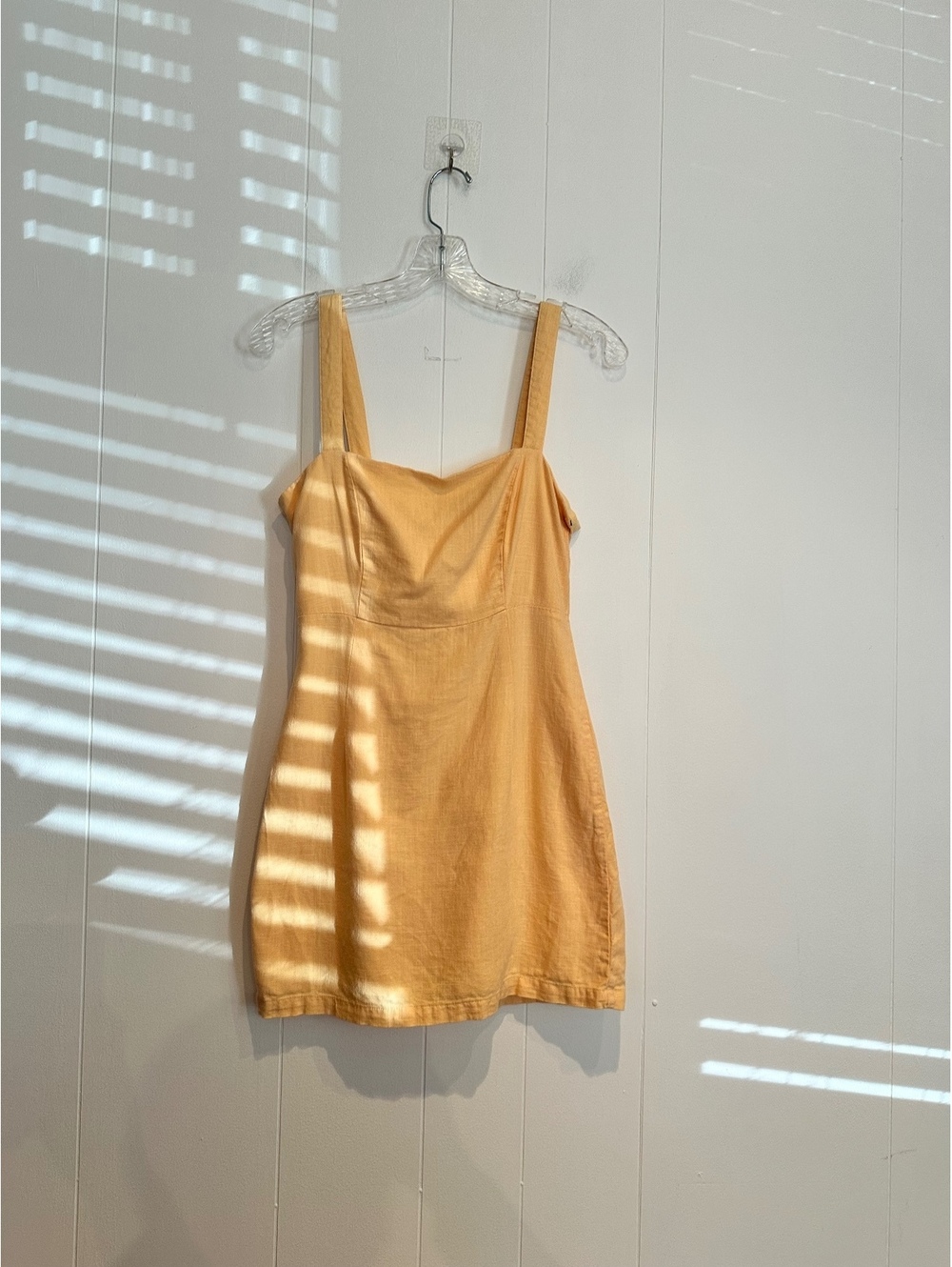 Forever 21 Mustard Yellow Mini Dress with Square Neck and Wide Straps - Picture 3 of 8